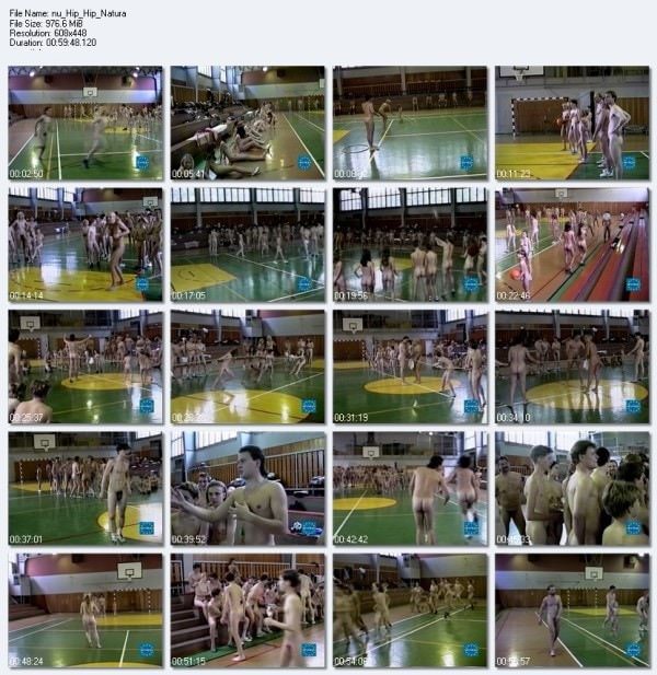 Young adults naturists sports competitions video [Euronat naturism]