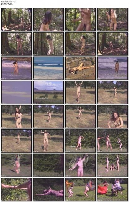 Girls naturist videos, beautiful naked dancing with the effect of slowing down [Euronat naturism]