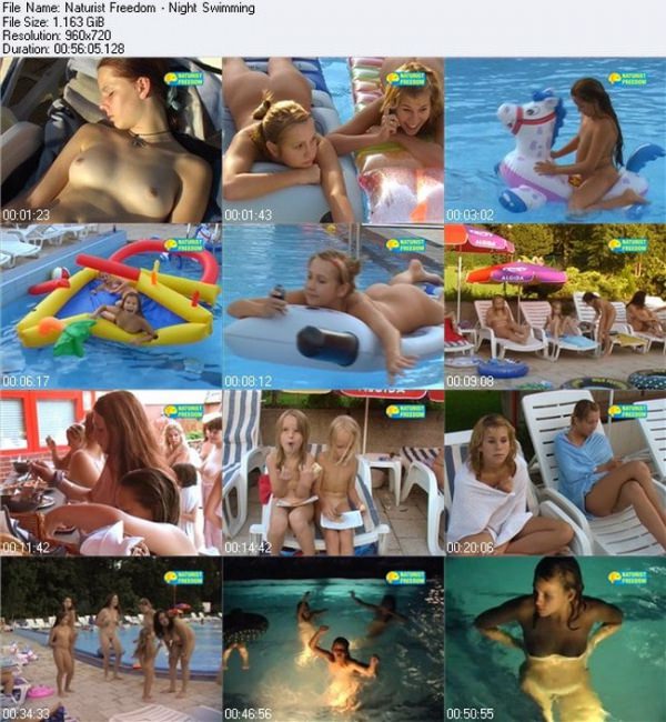 Naked young girls nudists in the outdoor pool video [Euronat naturism]